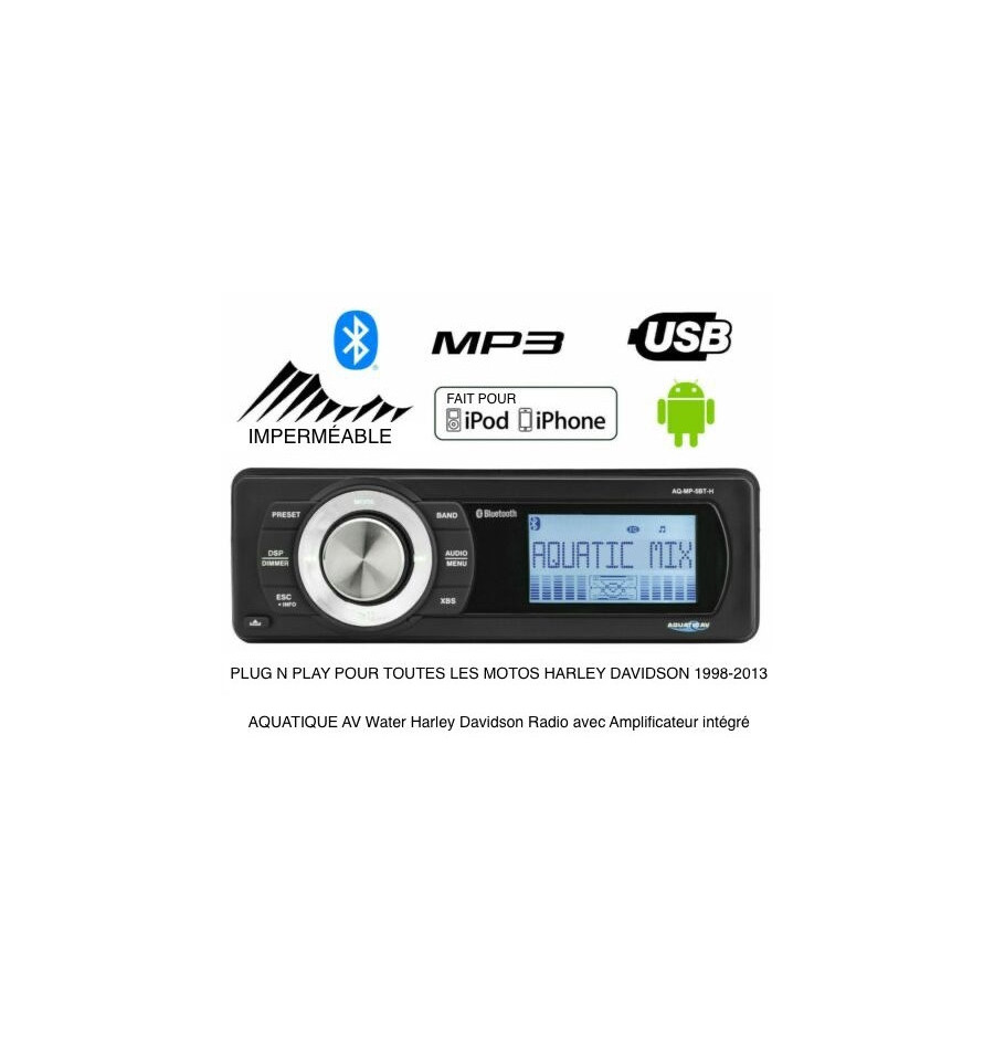 AQUATIC AV STEREO BLUETOOTH HARLEY-DAVIDSON, MG PERFORMANCE AQUATIC AV STEREO BLUETOOTH HARLEY-DAVIDSON, MG PERFORMANCE
