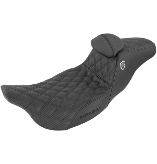 SADDLEMEN SDC PERFORMANCE SEAT WITH INTEGRATED DRIVER BACKREST