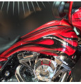 STRETCHED FUEL TANK FOR HARLEY FLH 2008 AND + TOURING M0G PERFORMANCE BAGGERS