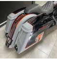 2009+ STRETCHED SADDLEBAGS BAGGER AND REAR FENDER EXTENDED MG PERFORMANCE HARLEY DAVIDSON TOURING