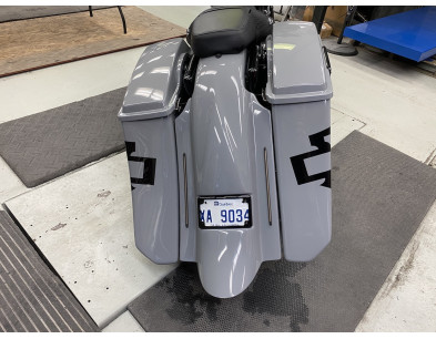 2000-2008 SUPER STRETCHED SADDLEBAGS BAGGER AND REAR FENDER SUPER EXTENDED MG PERFORMANCE HARLEY DAVIDSON TOURING