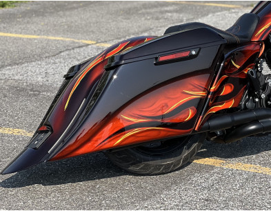 2009-2013 SUPER STRETCHED SADDLEBAGS BAGGER AND REAR FENDER SUPER EXTENDED MG PERFORMANCE HARLEY DAVIDSON TOURING