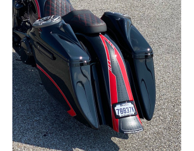 2009-2013 SUPER STRETCHED SADDLEBAGS BAGGER AND REAR FENDER SUPER EXTENDED MG PERFORMANCE HARLEY DAVIDSON TOURING