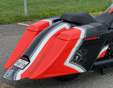 2014+ MODEL 1 SUPER STRETCHED SADDLEBAGS BAGGER AND REAR FENDER SUPER EXTENDED MG PERFORMANCE HARLEY DAVIDSON TOURING