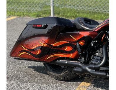 2014+ MODEL 1 SUPER STRETCHED SADDLEBAGS BAGGER AND REAR FENDER SUPER EXTENDED MG PERFORMANCE HARLEY DAVIDSON TOURING