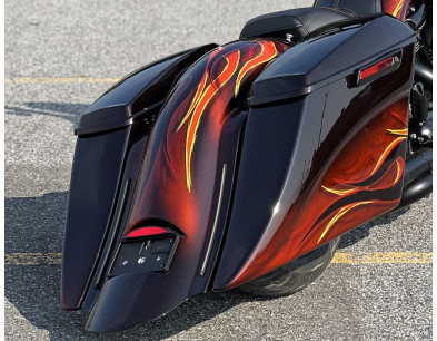 2014+ MODEL 1 SUPER STRETCHED SADDLEBAGS BAGGER AND REAR FENDER SUPER EXTENDED MG PERFORMANCE HARLEY DAVIDSON TOURING