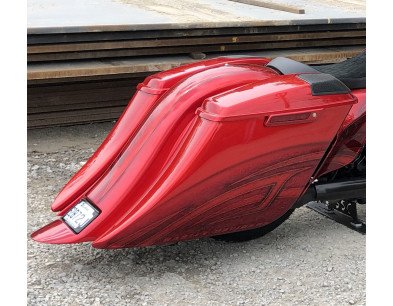 2014+ MODEL 2 SUPER STRETCHED SADDLEBAGS BAGGER AND REAR FENDER SUPER EXTENDED MG PERFORMANCE HARLEY DAVIDSON TOURING