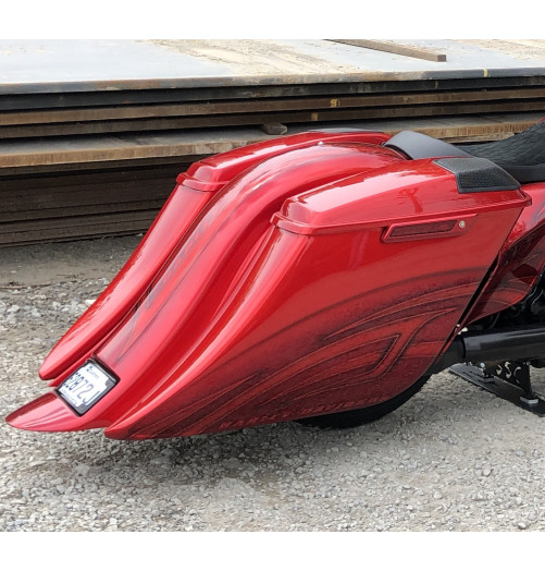2014+ MODEL 2 SUPER STRETCHED SADDLEBAGS BAGGER AND REAR FENDER SUPER EXTENDED MG PERFORMANCE HARLEY DAVIDSON TOURING