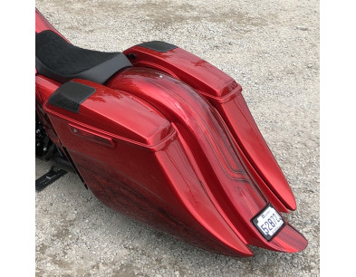 2014+ MODEL 2 SUPER STRETCHED SADDLEBAGS BAGGER AND REAR FENDER SUPER EXTENDED MG PERFORMANCE HARLEY DAVIDSON TOURING