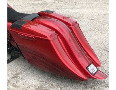 2014+ MODEL 2 SUPER STRETCHED SADDLEBAGS BAGGER AND REAR FENDER SUPER EXTENDED MG PERFORMANCE HARLEY DAVIDSON TOURING