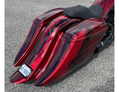 2014+ MODEL 2 SUPER STRETCHED SADDLEBAGS BAGGER AND REAR FENDER SUPER EXTENDED MG PERFORMANCE HARLEY DAVIDSON TOURING