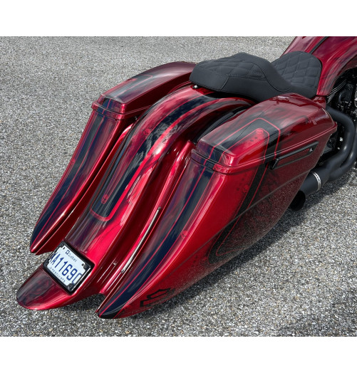 2014+ MODEL 2 SUPER STRETCHED SADDLEBAGS BAGGER AND REAR FENDER SUPER EXTENDED MG PERFORMANCE HARLEY DAVIDSON TOURING