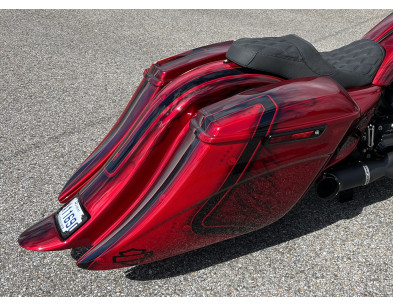2014+ MODEL 2 SUPER STRETCHED SADDLEBAGS BAGGER AND REAR FENDER SUPER EXTENDED MG PERFORMANCE HARLEY DAVIDSON TOURING