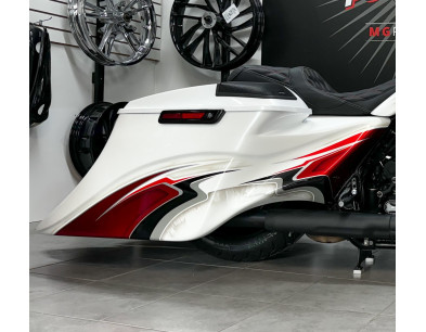 2014+ MODEL 3 SUPER STRETCHED SADDLEBAGS BAGGER AND REAR FENDER SUPER EXTENDED MG PERFORMANCE HARLEY DAVIDSON TOURING