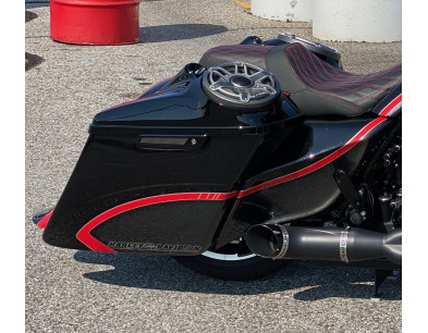 2014+ MODEL 4 SUPER STRETCHED SADDLEBAGS BAGGER AND REAR FENDER SUPER EXTENDED MG PERFORMANCE HARLEY DAVIDSON TOURING